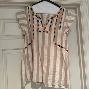 THML colorful embroidered top
